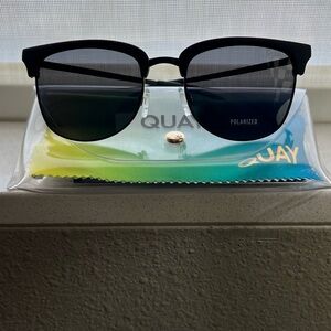 Quay Evasive Polarized Matte Black Frame Sunglasses